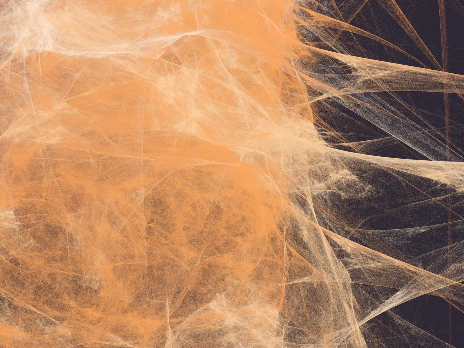 Close-up detail of Sketches No. 016, showing orange and deep plum fractal texture.