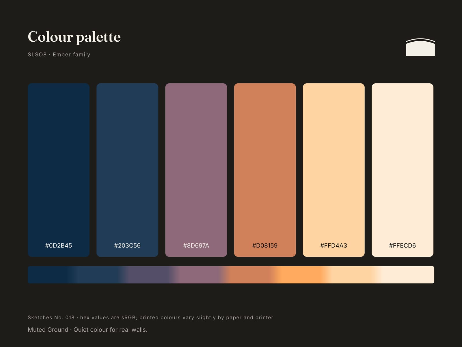 Colour palette of Sketches No. 018